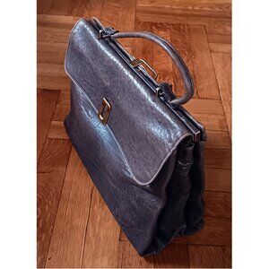 Vintage Roger Vivier Brown Leather Briefcase Style Bag